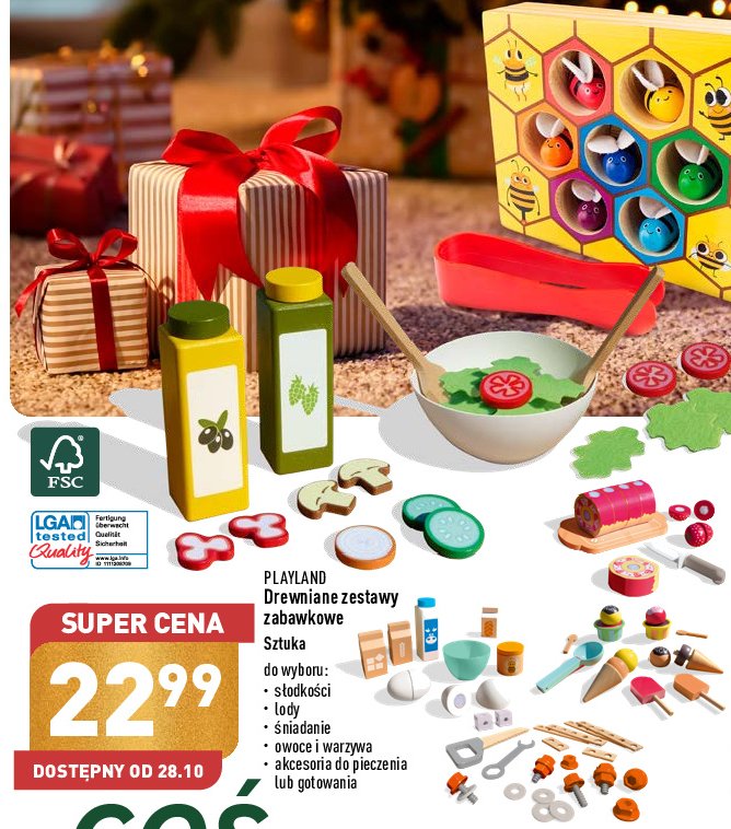Drewniany zestaw akcesoria do pieczenia Playland promocja