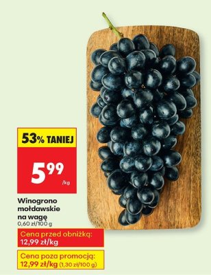 Winogrona mołdawskie na wagę promocja w Biedronka