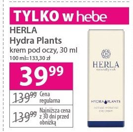 Krem pod oczy intensywnie nawilżający Herla hydra plants promocja