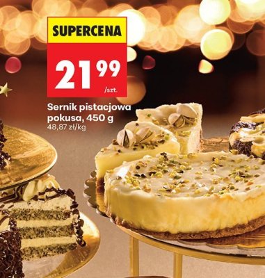 Sernik pistacjowa pokusa 450 g promocja w Biedronka
