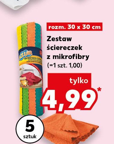 Ściereczki z mikrofibry York azur promocja w Kaufland