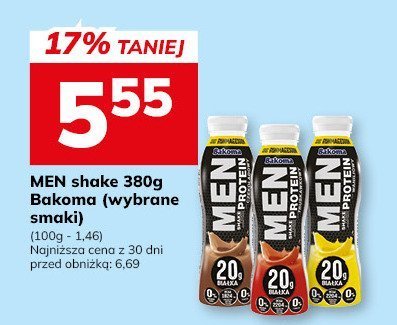 Shake MEN shake 380g Bakoma (wybrane smaki) promocja w Hitpol