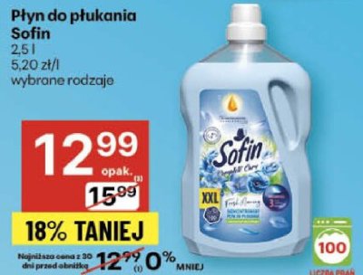 Płyn do płukania Sofin promocja w Delikatesy Centrum