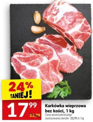 Karkówka wieprzowa bez kości, 1 kg promocja w Twój Market