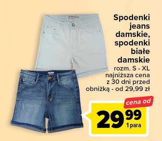 Spodenki damskie jeans promocja