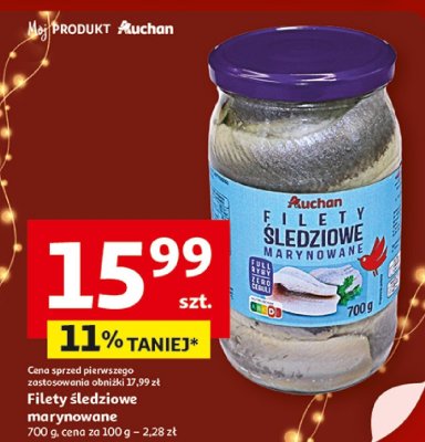 Filety śledziowe marynowane Auchan promocja w Auchan