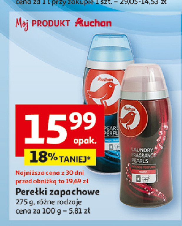 Perełki zapachowe do prania czerwone Auchan promocja w Auchan