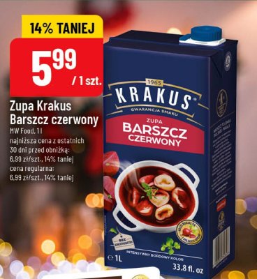 Zupa Krakus Barszcz czerwony promocja w POLOmarket