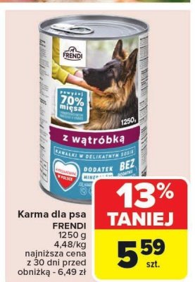 Karma dla psa FRENDI z wątróbką promocja w Carrefour
