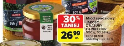 Miód spadziowy promocja w Carrefour