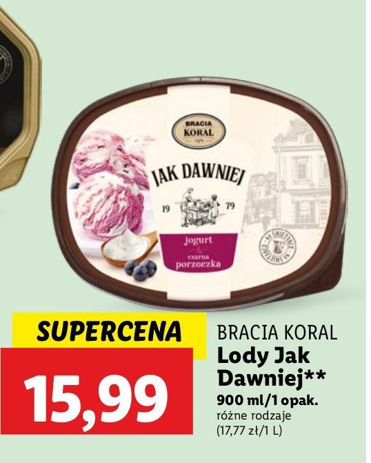 Lody z jogurtem i sosem z czarnej porzeczki Bracia koral lody jak dawniej promocja