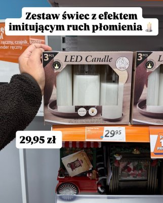 Zestaw świec LED z efektem imitującym ruch płomienia 3 szt. promocja w Action