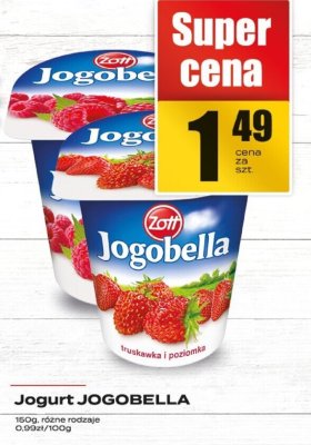 Jogurt JOGOBELLA 150g promocja w Supeco