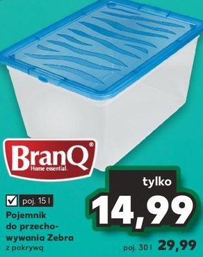 Pojemnik z pokryw膮 zebra 30 l Branq promocja
