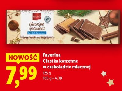 Ciastka korzenne w czekoladzie mlecznej promocja w Lidl
