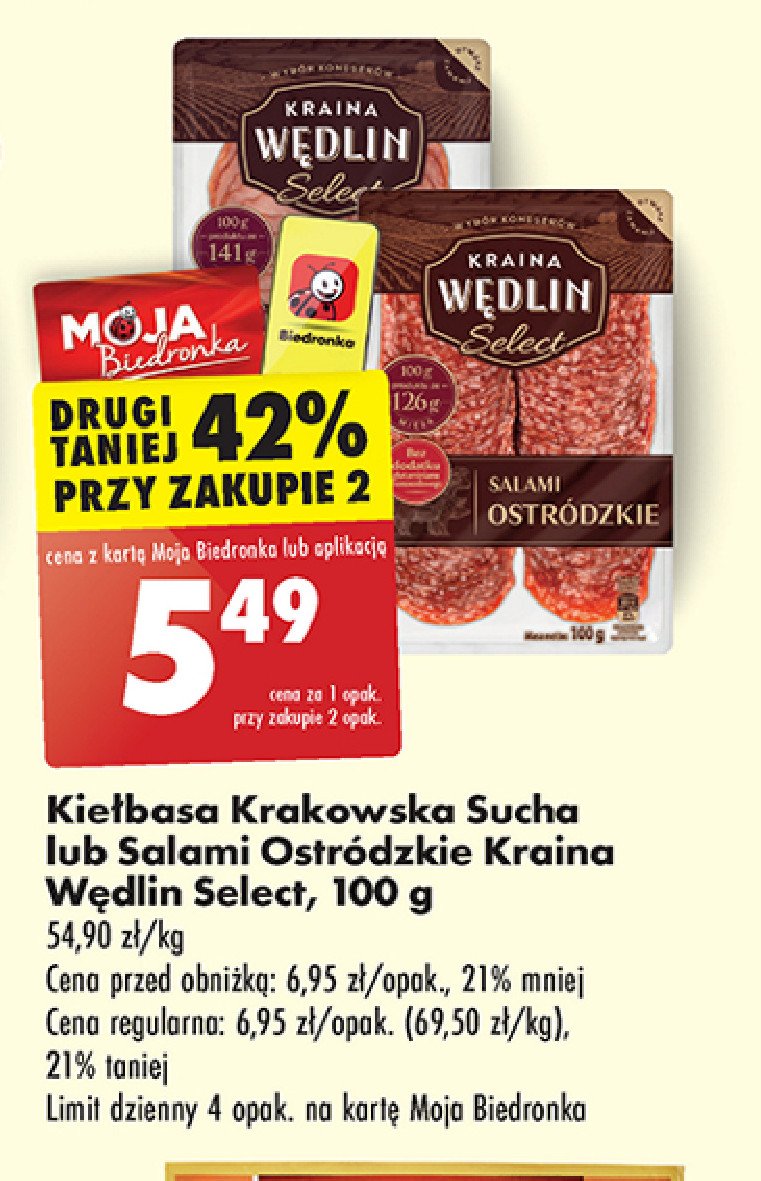 Salami ostródzkie Kraina wędlin select promocja