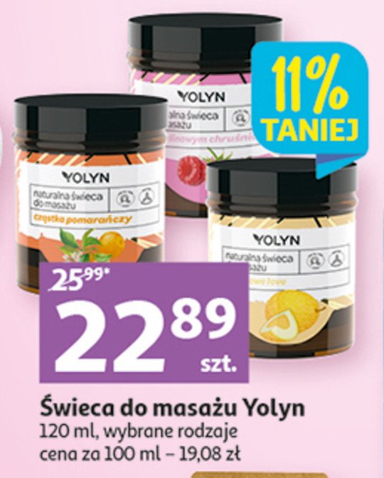 Świeca do masażu cząstka pomarańczy Yolyn promocja