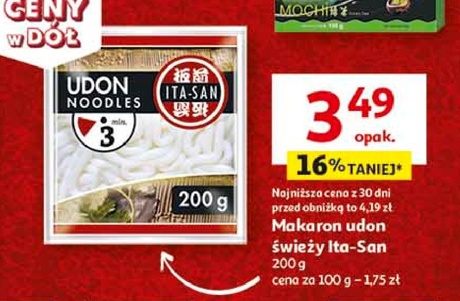 Makaron udong noodles Ita-san promocja w Auchan