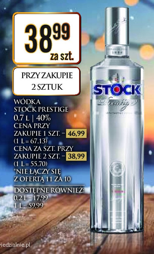 Wódka Stock prestige promocja w Dino