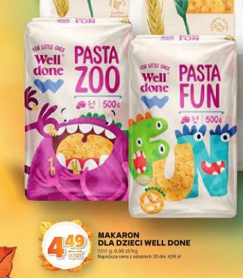 Makaron dla dzieci Well Done promocja w Stokrotka