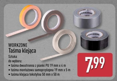Taśma klejąca WORKZONE promocja w Aldi