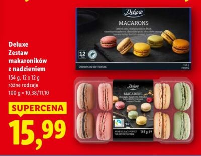 Zestaw makaroników z nadzieniem Deluxe różne rodzaje promocja w Lidl