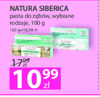 Pasta do z臋b贸w Siberica kamchatkan mineral Natura siberica promocja