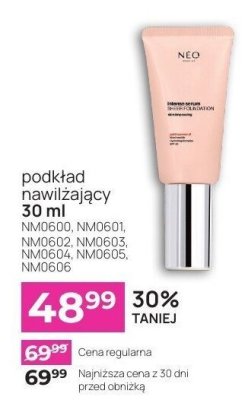 Podkład nawilżający 30 ml NM0660, NM0601, NM0602, NM0603, NM0604, NM0605, NM0606 promocja w NEONAIL & NEO MAKE UP