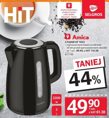 Czajnik AMICA KF 1022 promocja w Selgros