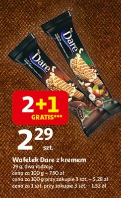 Wafelek Dare z kremem, 29 g, dwa rodzaje promocja w Auchan