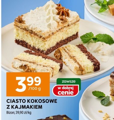 Ciasto kokosowe z kajmakiem promocja w Stokrotka