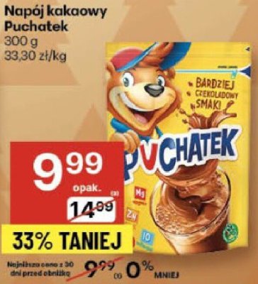 Napój kakaowy Puchatek promocja w Delikatesy Centrum