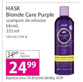 Szampon do włosów Hask blonde care purple promocja