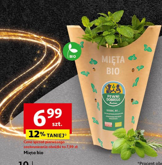 Mięta bio Auchan pewni dobrego promocja