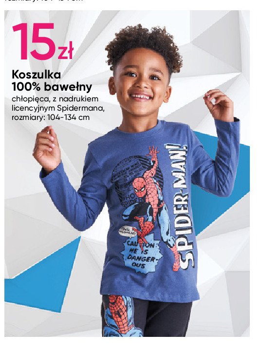 Koszulka chłopięca spiderman 104-134 cm promocja