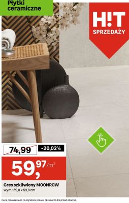 Gres szkliwiony MOONROW 59,8 x 59,8 cm promocja w Leroy Merlin