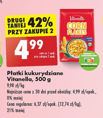 Płatki kukurydziane Vitanella promocja