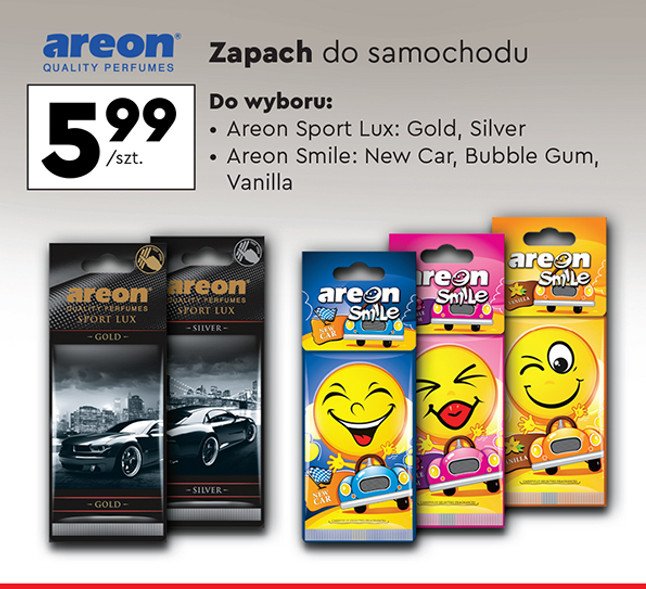 Zapach do samochodu sport lux silver Areon promocja