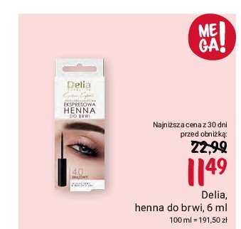 Henna do brwi czarna DELIA MY WOW BROWS promocja