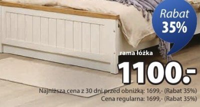 Rama łóżka promocja w Jysk