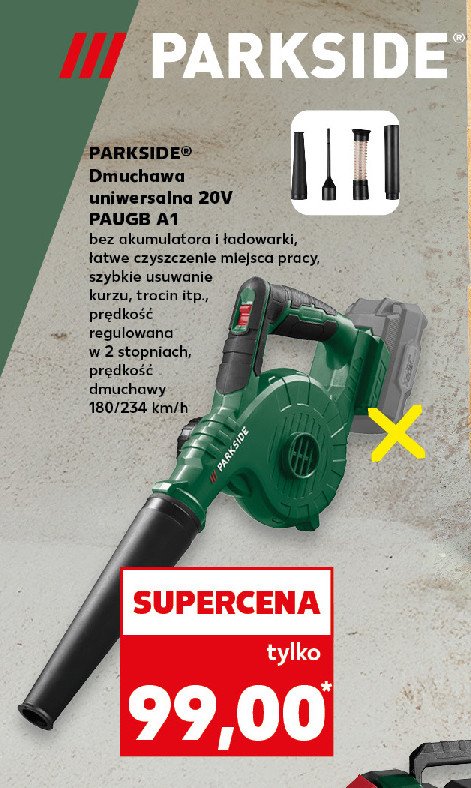 Dmuchawa do liści 20 v Parkside promocja w Kaufland