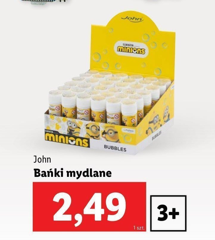 Bańki mydlane minions John promocja