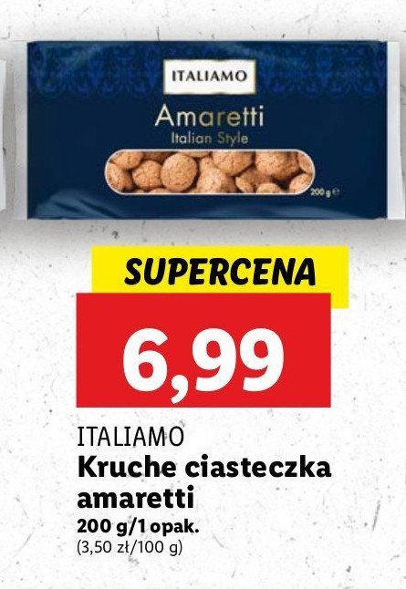 Ciastka amaretti Italiamo promocja w Lidl