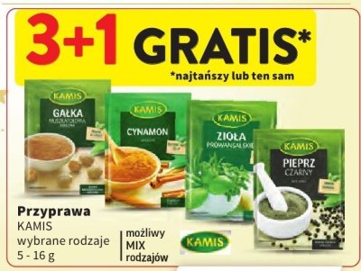 Przyprawa KAMIS wybrane rodzaje promocja w Intermarche