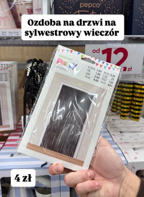 Ozdoba sylwestrowa na drzwi promocja w Pepco