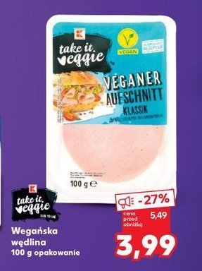 Plastry wegańskie K-classic takie it veggie promocja w Kaufland
