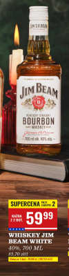 Whiskey Jim Beam White 700 ML promocja w Biedronka