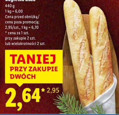 Bagietka duża promocja w Lidl