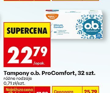 Tampony o.b. ProComfort, 32 szt. różne rodzaje promocja w Biedronka