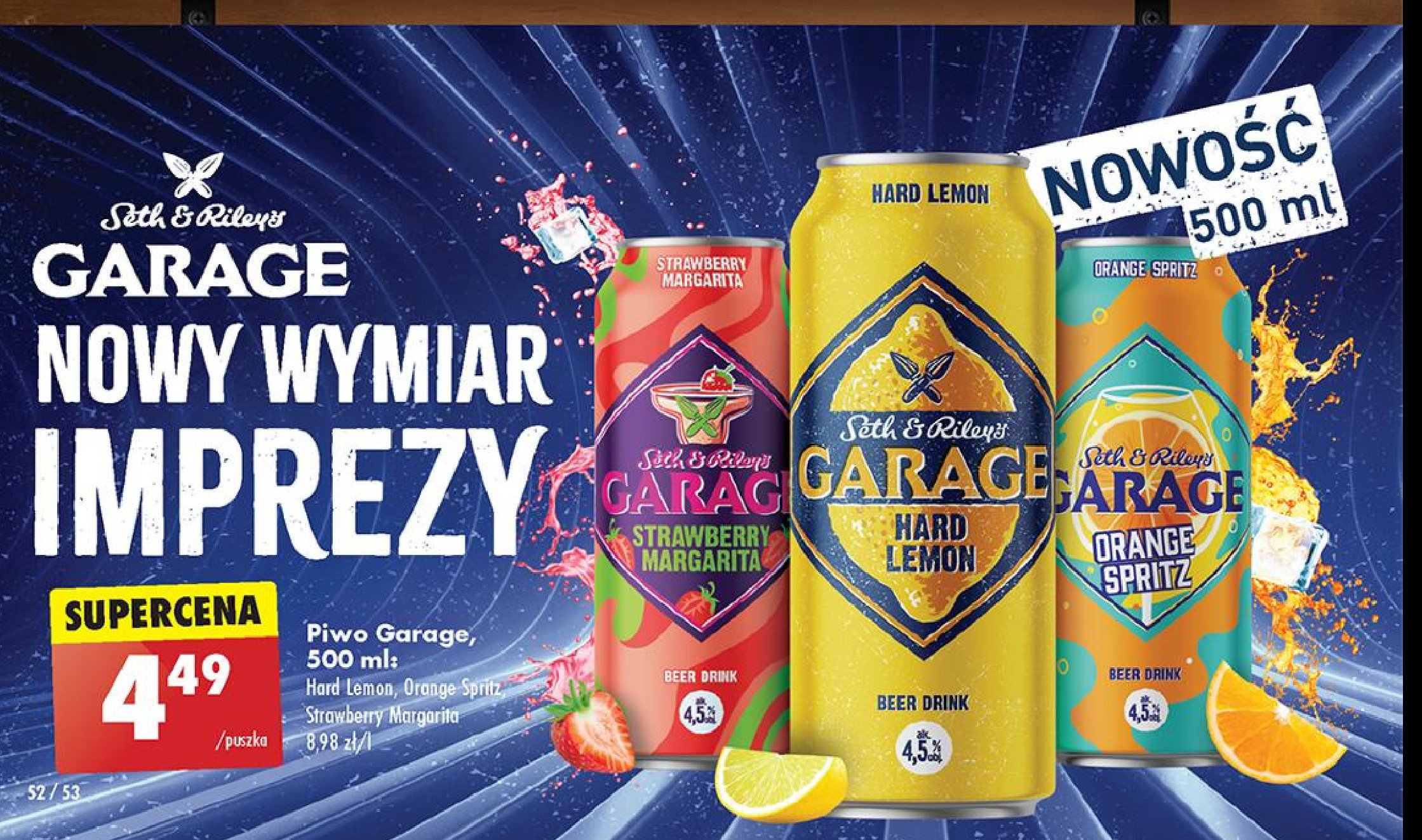 Piwo Garage hard lemon promocja w Biedronka